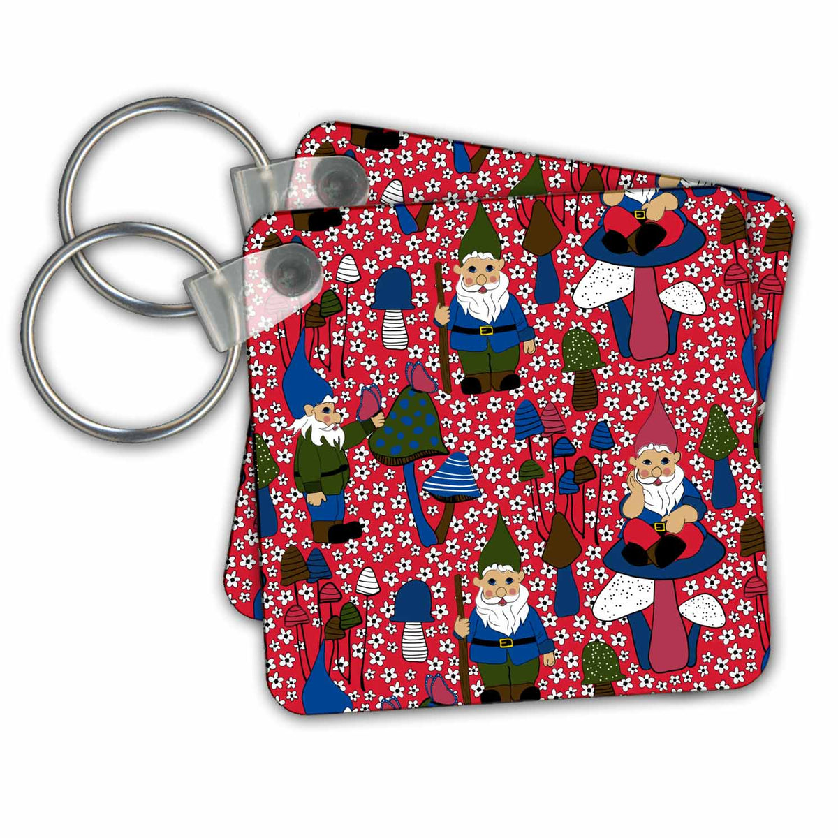 Garden Gnome Keychains — Sets of 2, 4 or 6