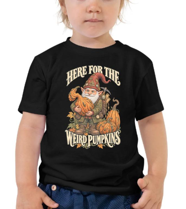 Digital supplier preview of the MasterGnome Weird Pumpkins toddler garment.