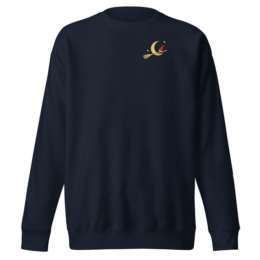 Midnight Flight — Navy Crewneck Sweatshirt — front, supplier mockup